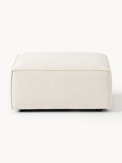 Westwing Collection Sofa-Hocker Lennon aus Leinen-Mix Begrenzte Freigabe