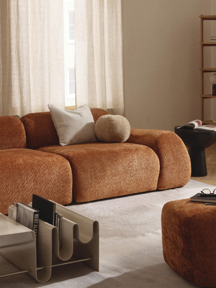 Westwing Collection Eckmodul Wolke aus Teddy-Bouclé Bis zu 50% Rabatt