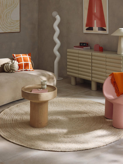 Westwing Collection Runder Beistelltisch Benno aus Mangoholz Bis zu 65% Rabatt