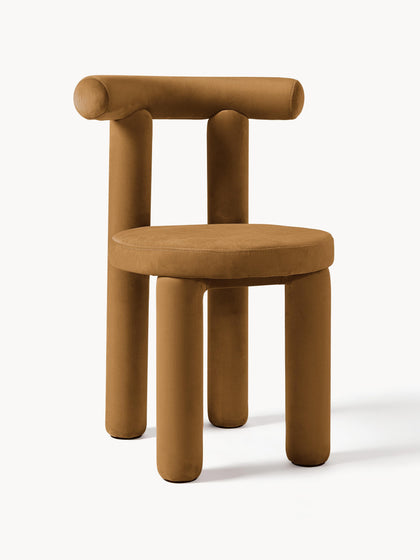 Westwing Collection Samt-Polsterstuhl Calan Sonderangebot der Fabrik