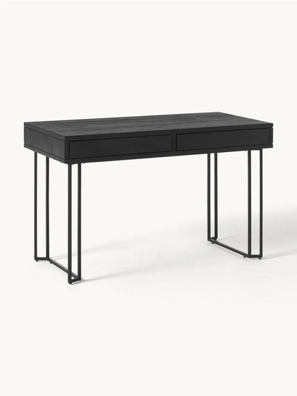 Westwing Collection Schreibtisch Luca aus Mangoholz mit Schubladen Super Rabatt