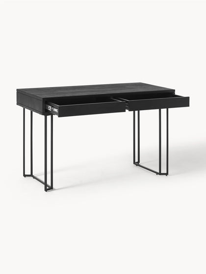Westwing Collection Schreibtisch Luca aus Mangoholz mit Schubladen Super Rabatt