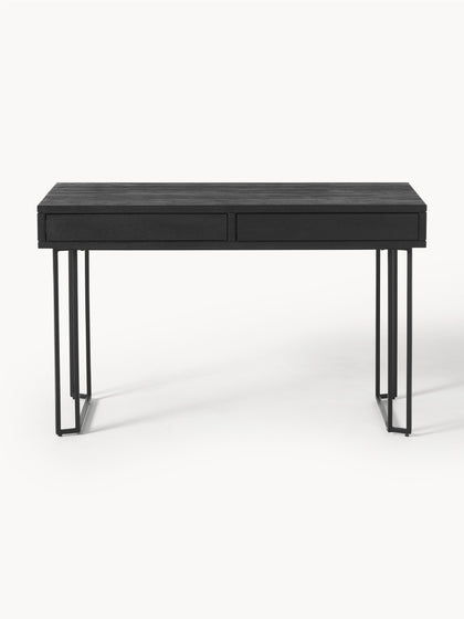 Westwing Collection Schreibtisch Luca aus Mangoholz mit Schubladen Super Rabatt