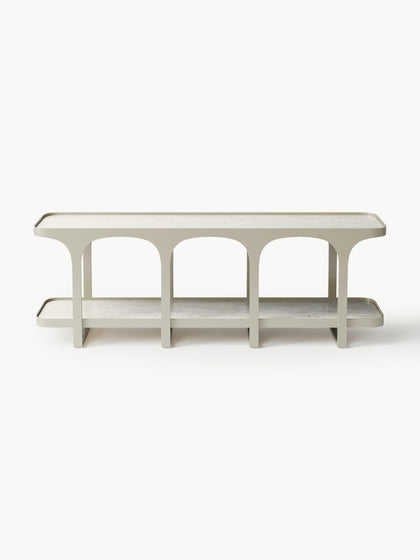 Westwing Collection Lowboard Bella in Travertin-Optik Riesige Rabatte