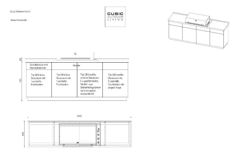 Seipp Outdoor-Küche Cubic C1 Produkte Garten Outdoor-Küchen & Grills Outlet